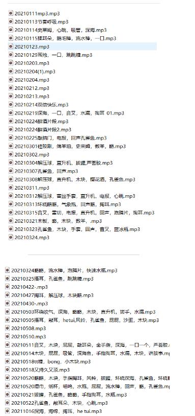 芝恩㱏ASMR舰长合集 | B站治愈系助眠触发音全收录 [17G+74首]