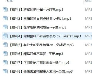 星河软梦ASMR福利系列8A:古风仙子耳语疗愈【中文音声,剧情ASMR,MP3/WAV双格式,2.3GB】