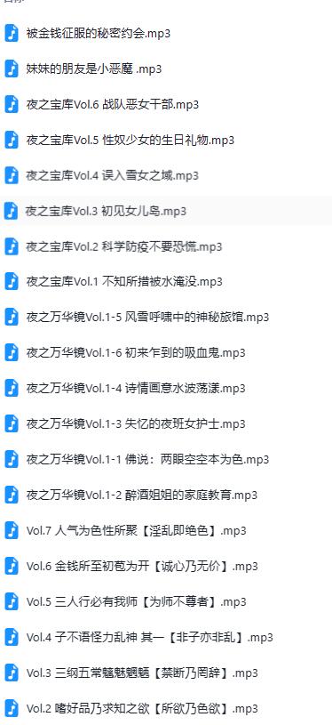 夜汐音声社ASMR作品合集：21部沉浸式助眠音声+角色扮演福利[800m/21V]